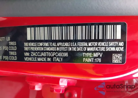 2016 Jeep Renegade Latitude z USA, uszkodzony, nr VIN ZACCJABT6GPC49396